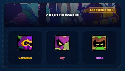Brawl Stars Zauberwald Trio mit Cordelius, Lily und Trunk