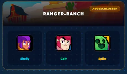 Brawl Stars Ranger-Ranch Trio mit Shelly, Colt und Spike