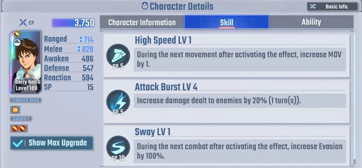 Darry Niel Guns active skills