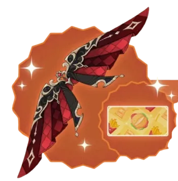 glider "Wings of Delicacies" ×1, Namecard "Celebration: Crispy and Sweet" ×1 Collaboration Product