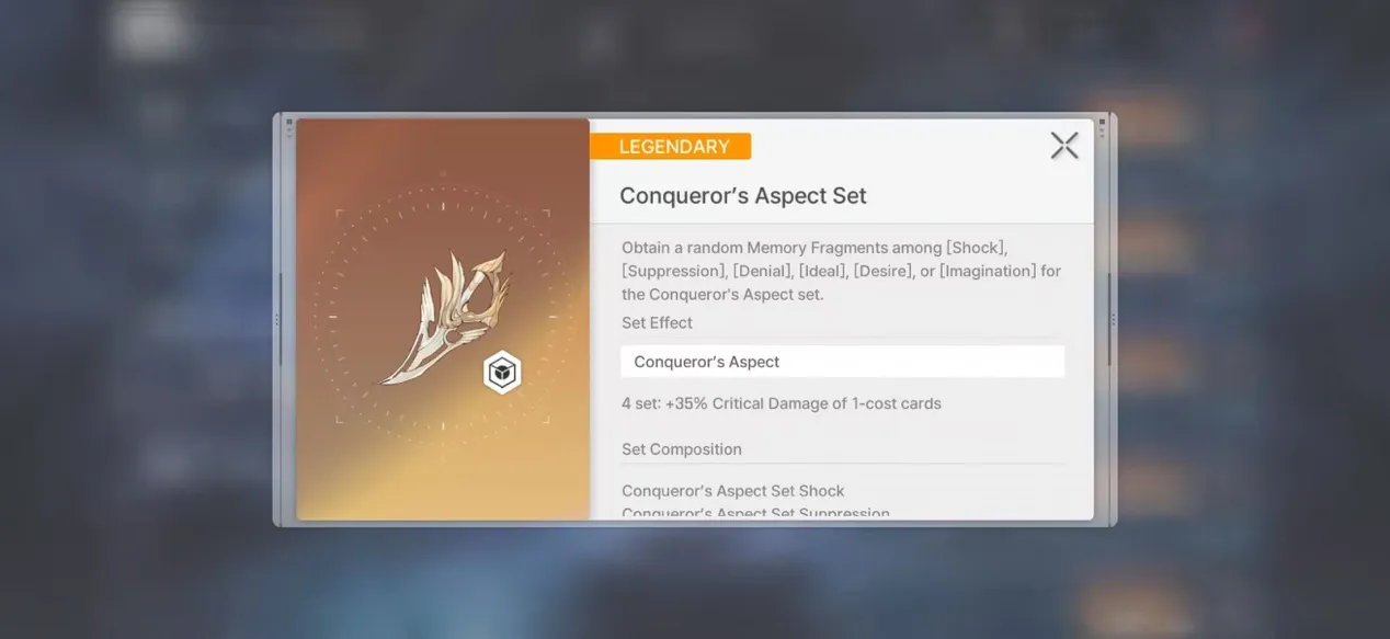 Conqueror’s Aspect set