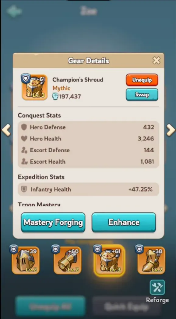 Infanterie-Lebenspunkte (Brustpanzer & Handschuhe) 